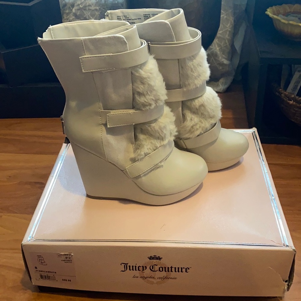 Juicy Couture JCAMICA White Wedged Boot